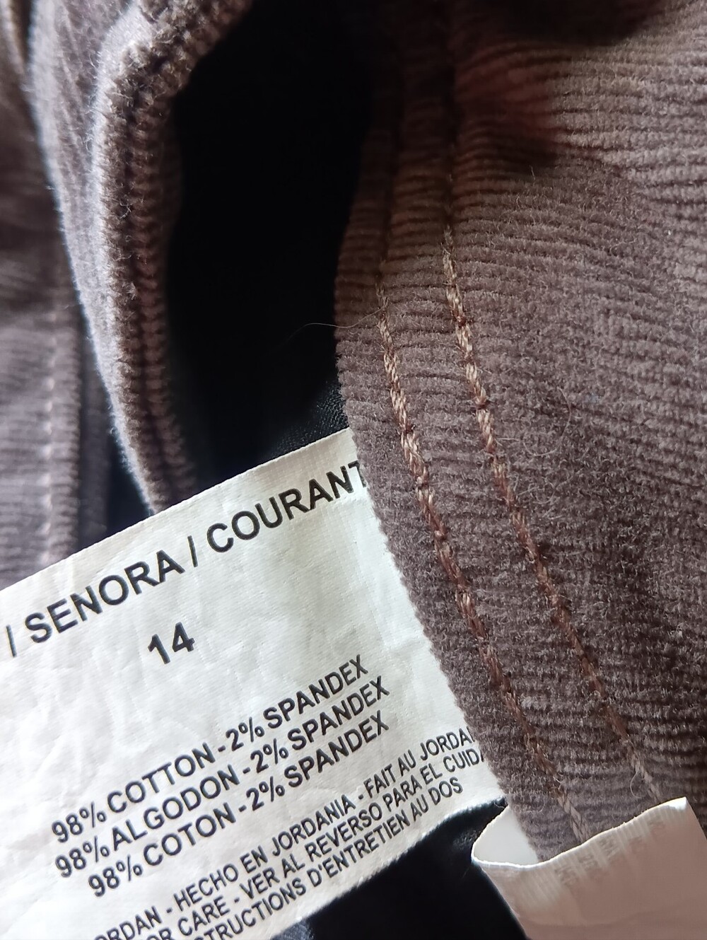 NWT Gray Autumn Corduroy Bandolino Lucie Skinny Jeans Womens 14, Casual - Picture 11 of 11